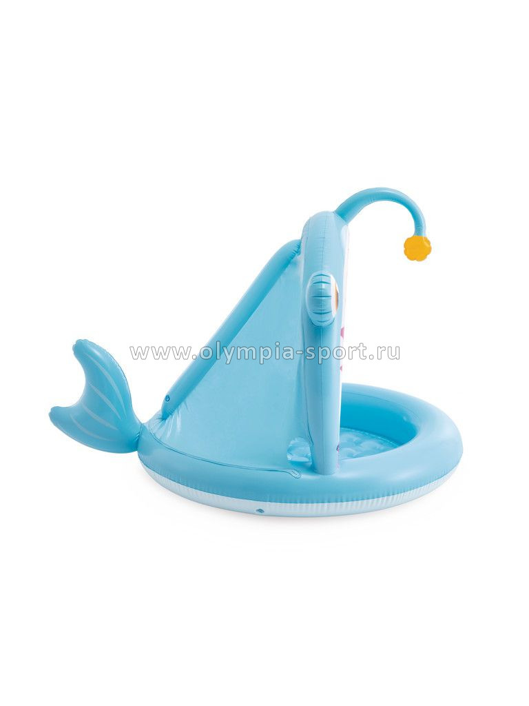 Бассейн Intex 58419 Рыбалка 127х102х86см с надувным дном и навесом, 1-3 лет