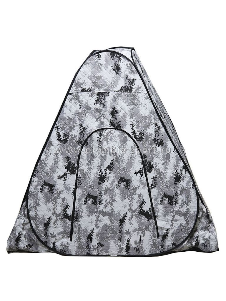 Палатка зимняя SkyFish автомат. 4 луча, (2 м*2 м*1,7 м) (3 слойная), белый КМФ