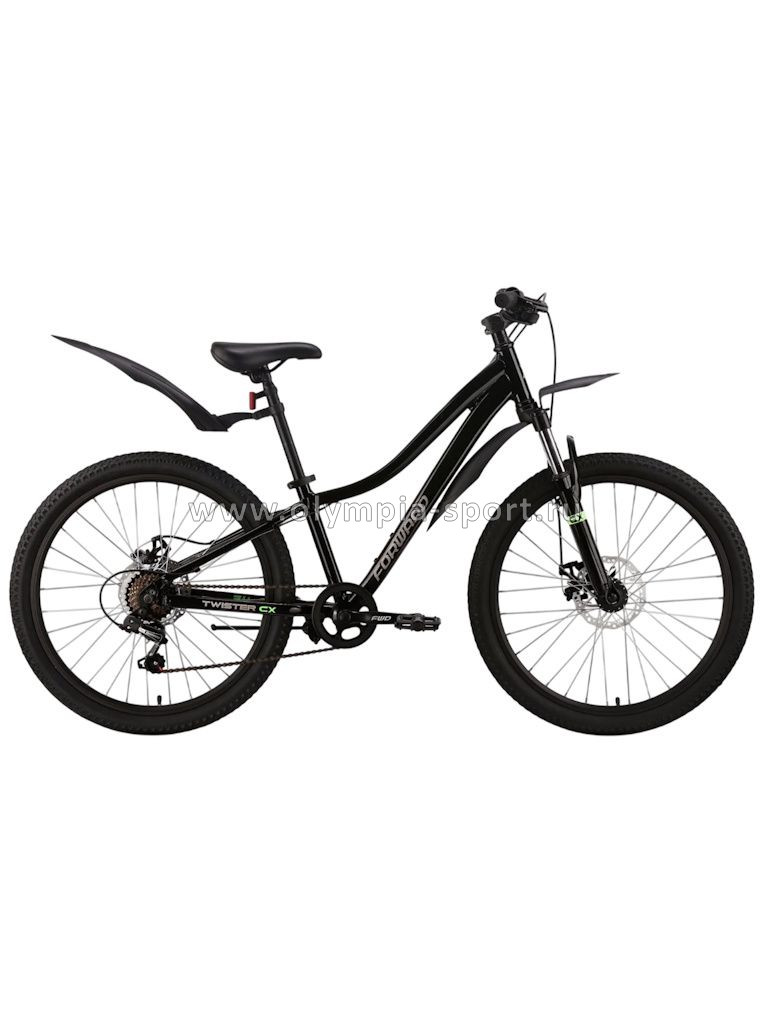 Велосипед Forward TWISTER CX (24" 7ск рост 12") черный